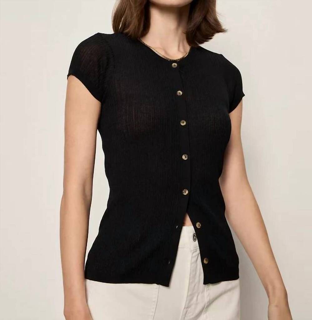 NEW SANCTUARY soft focus rib top in black
